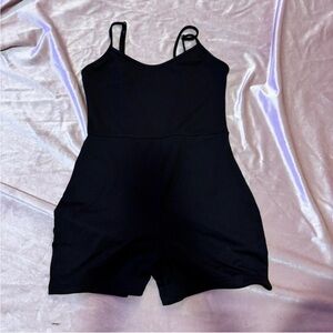 Black romper with adjustable straps super soft and flattering stretchy